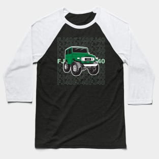 Green FJ40 Stacked Baseball T-Shirt